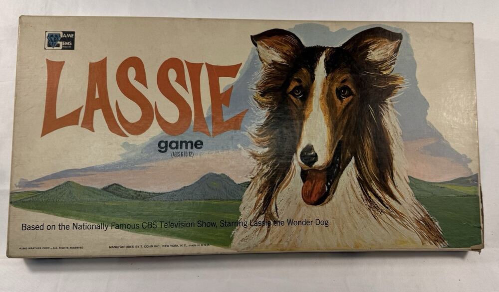 Vtg Lassie the Wonder Dog Board Game 1965 Complete Collie Based On CBS TV Show